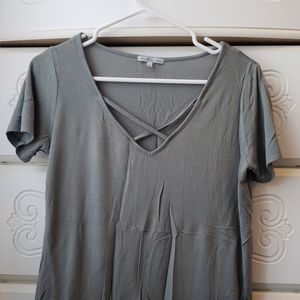 Olive green v-neck